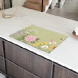 Botanisch - Bloemen - Kleurrijk Inductie beschermer vinyl 3mm klein -sfeer8