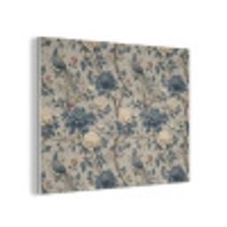 Pauw - Bloemen - Blauw PET vilt klein 837 -3d