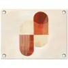 Bogen - Beige - Vormen tuinposter los doek klein -3d