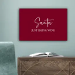 Santa - Wine - Rood - Kerst - Kerstman canvas 2cm klein -sfeer4