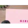 Girl power - Roze - Hartje muismat rubber klein -closeup