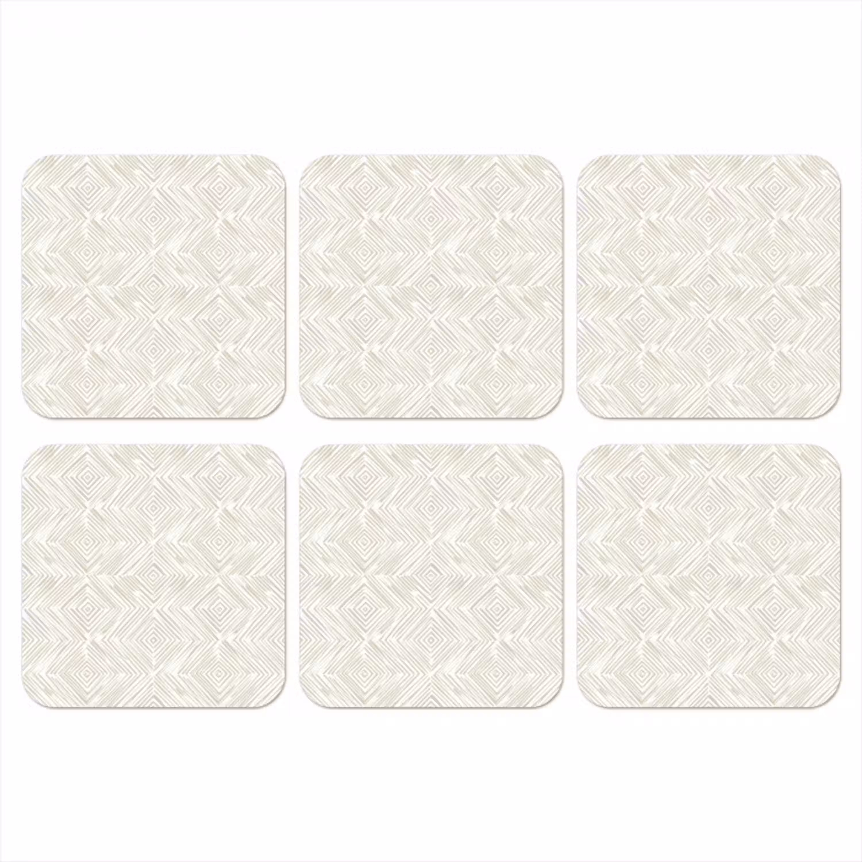 Abstract - Ruiten - Beige onderzetter kurk middel 366 -3d