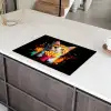 Kat - Eten - Patat - Graffiti - Abstract Inductie beschermer vinyl 3mm klein -sfeer8