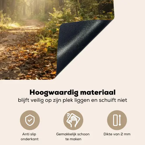 Zonlicht - Bospad - Bomen Inductie beschemer met haakjes klein -ky-onderkant-nl