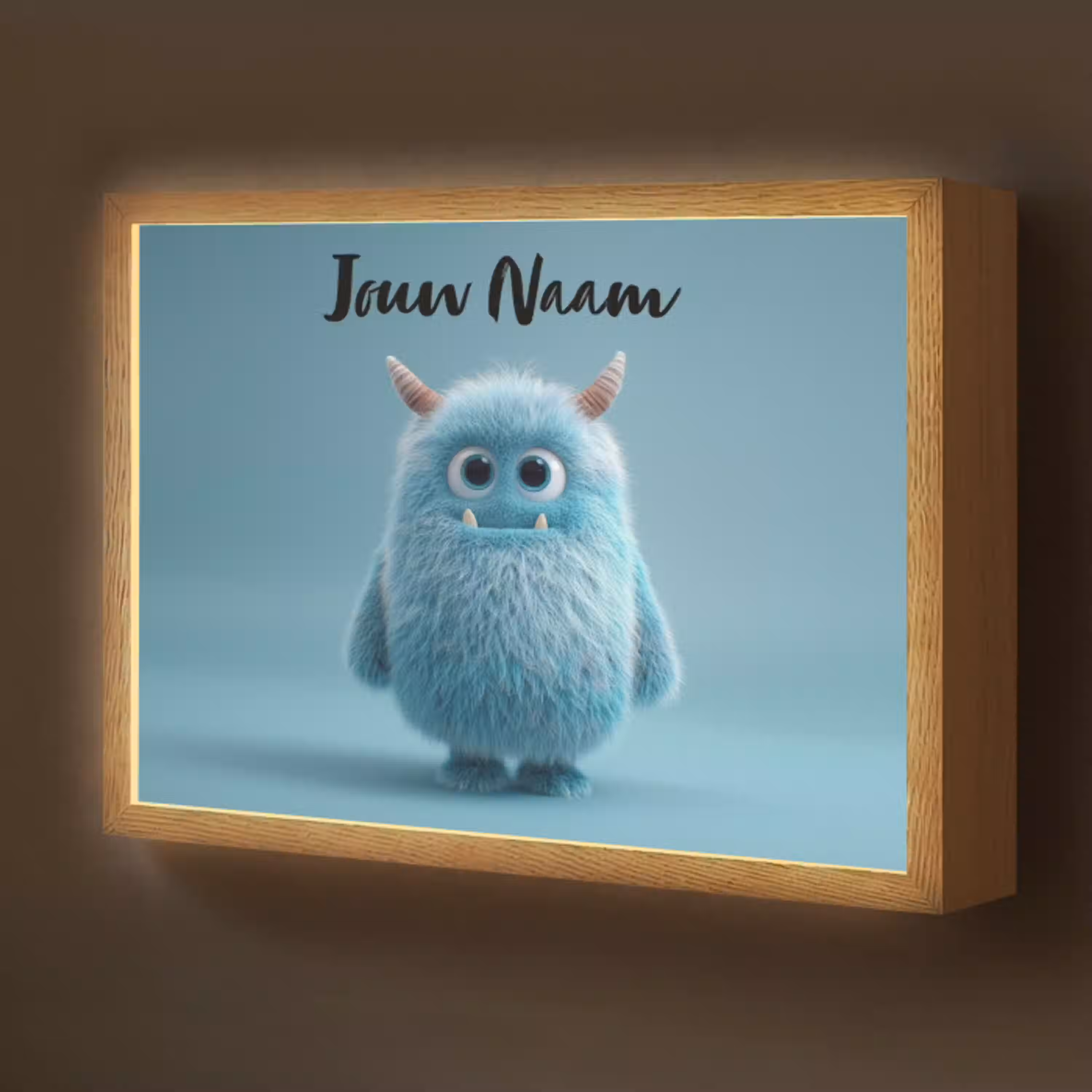 Monster - Blauw Light Box met batterij (Wandlamp kind) middel -z3d_website