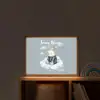 Ijsbeer - Pyjama - Wolken - Sterrenhemel Light Box met batterij (Wandlamp kind) middel -sfeer1_kind