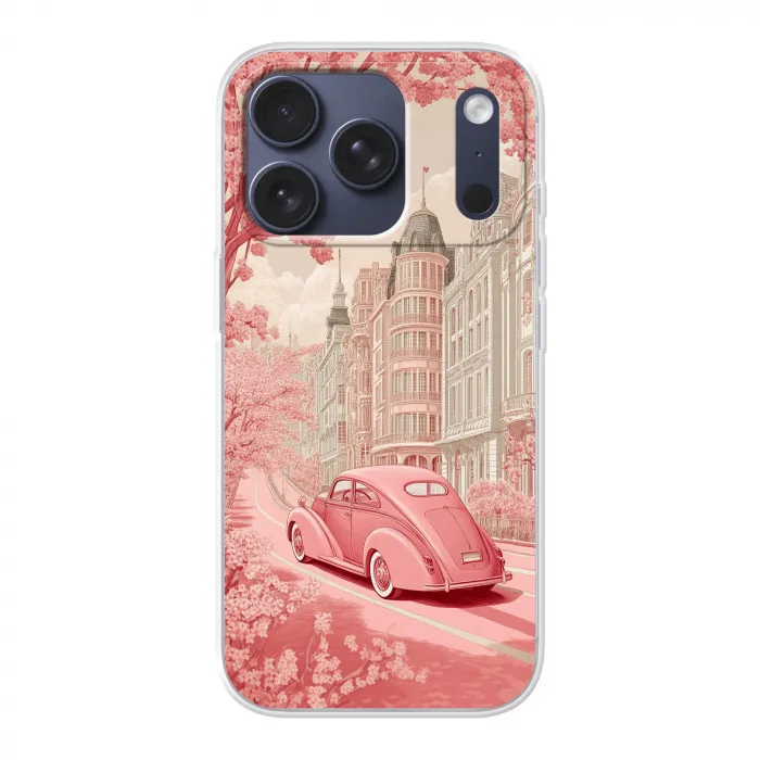 City - Car - Pink Telefoonhoesje iPhone 17 Pro klein -3d