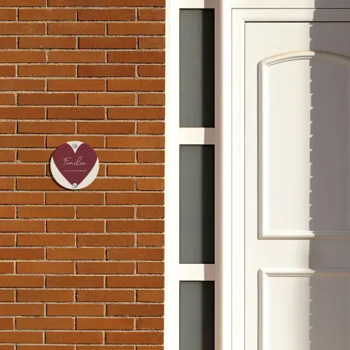 Rood hart - Sierlijk Naambord Rond klein -sfeer3-rond-XS