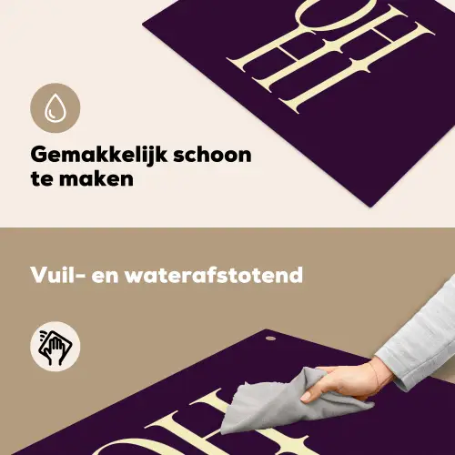 Oh hi - Paars - Minimalistisch Inductie beschemer met haakjes klein -ky-schoon-nl