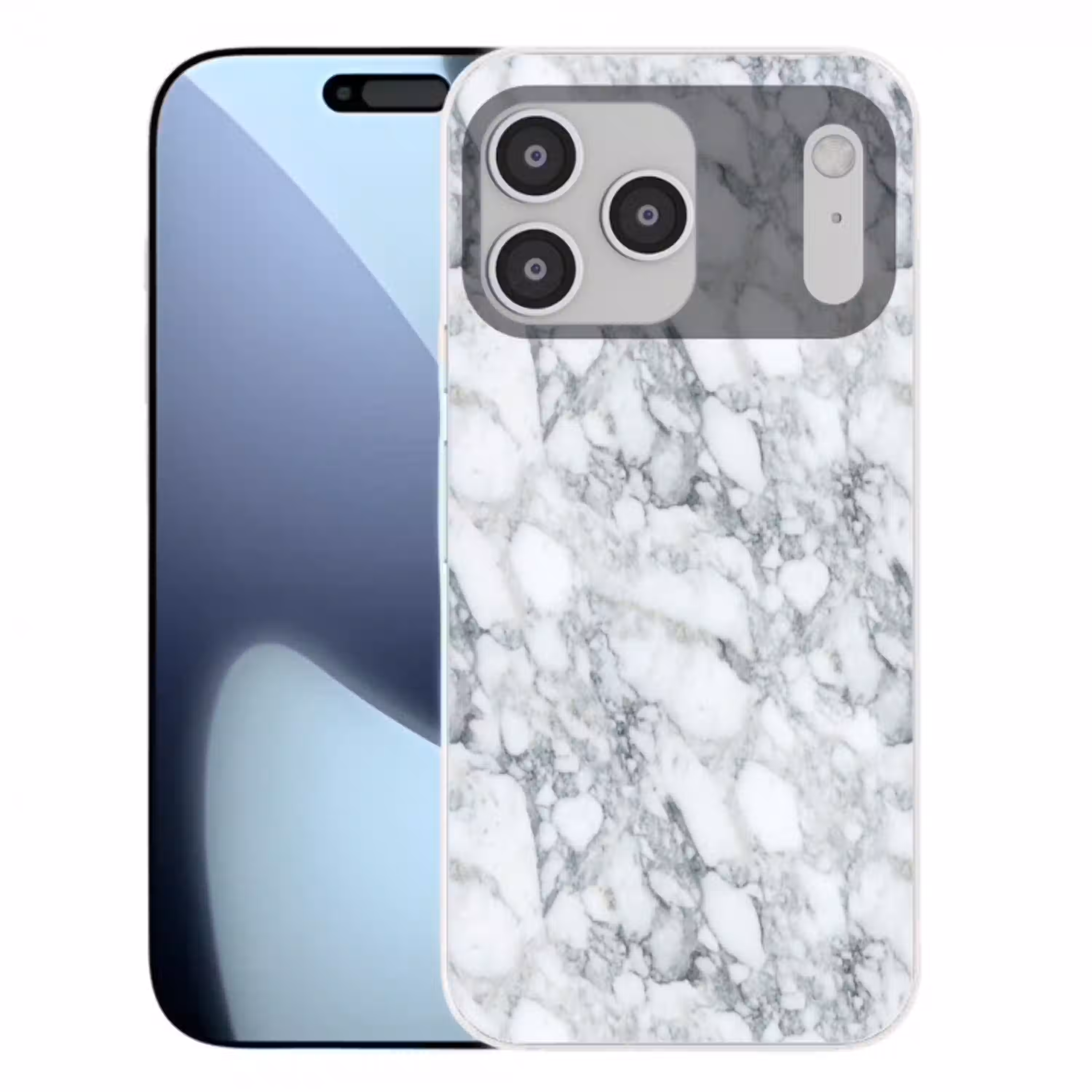 Mozaïek - Marmer - Wit - Onregelmatig Telefoonhoesje iPhone 17 Pro Max klein 879 -3d