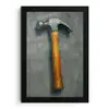 Hamer - Schilderij - Gereedschap fotolijst zwart zonder passe partout klein -3d