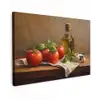 Tomaten - Olijfolie - Stilleven Tuinposter op houten frame 2 cm dik klein -3d
