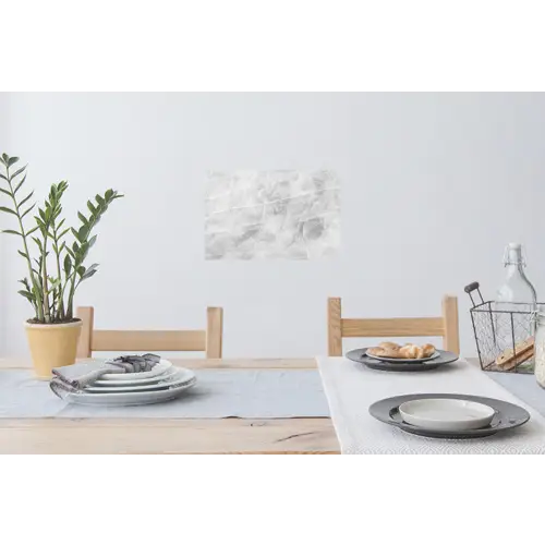 Marmer - Steen - Wit - Luxe - Marmerlook Muursticker klein -eettafel