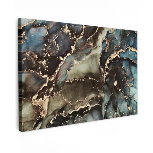 Marmer - Goud - Groen canvas 2cm klein -z3d