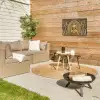 Gouden Boeddha-reliëf Tuinposter op houten frame 2 cm dik klein -sfeer2