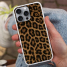 Pantervacht - Realistisch - Bruin Hoesje iPhone 16 Pro Max met koord klein -sfeer3