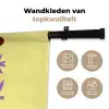 Vogels - Cirkel - Geel - Beweging Wandkleed katoen klein -sfeer2