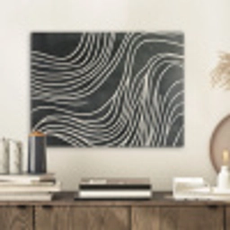 Lijnen - Patroon - Abstract - Wit PET vilt klein -sfeer1
