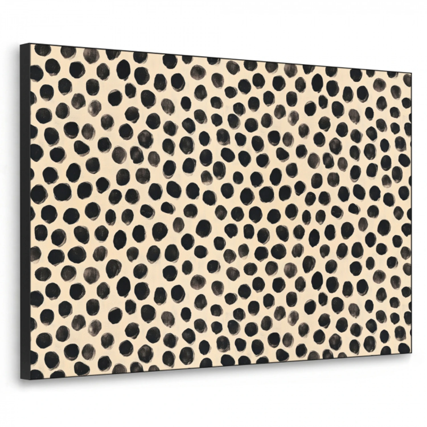 Stippen - Patroon - Zwart Textielframe zwart klein 947 -3d