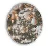 Kerst - Kerstboom - Winter - Binnen - Sneeuw Akoestische PET Vilt - Rond klein -3d