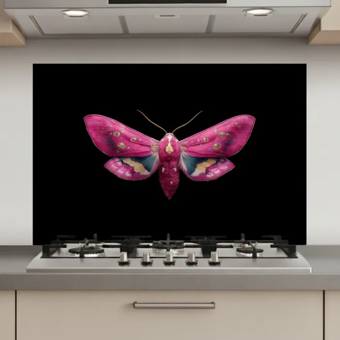 Vlinder - Roze - Nachtvlinder keuken achterwand spatscherm klein -3d_website