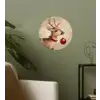 Kerst - Hert - Gewei - Kerstbal - Rendier Wandcirkel behangsticker klein -sfeer2