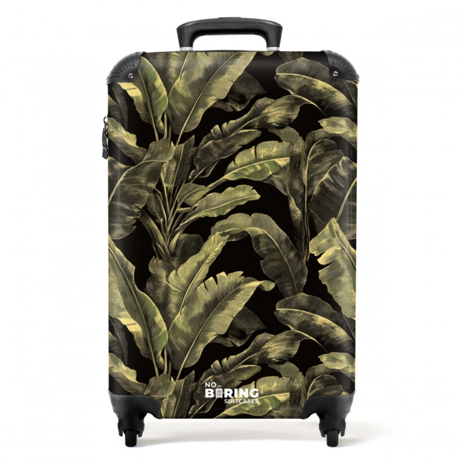 Botanisch - Bladeren - Groen NBS - Handbagage koffer - Volwassenen Unisex middel -productfoto_recht