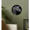 Zebra - Zwart - Wit - Portret - Dieren Wandcirkel behangsticker klein -sfeer2