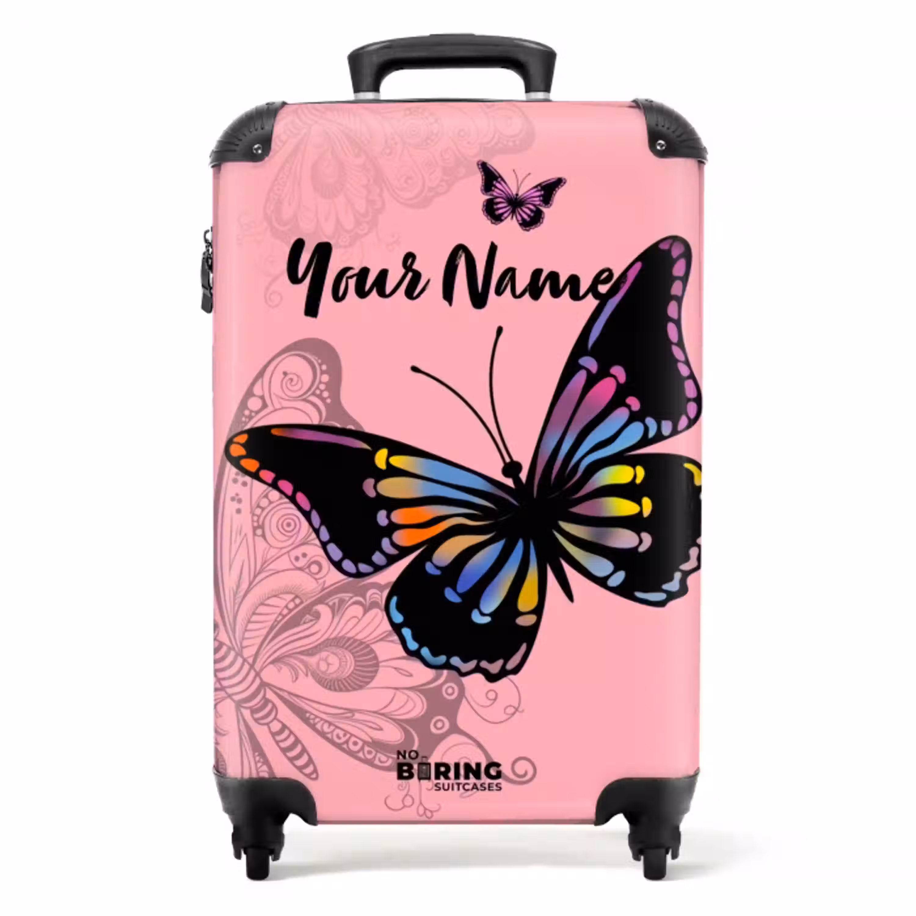 Bubblegum butterfly NBS - Handbagage koffer - Kinderen Unisex middel -productfoto_recht