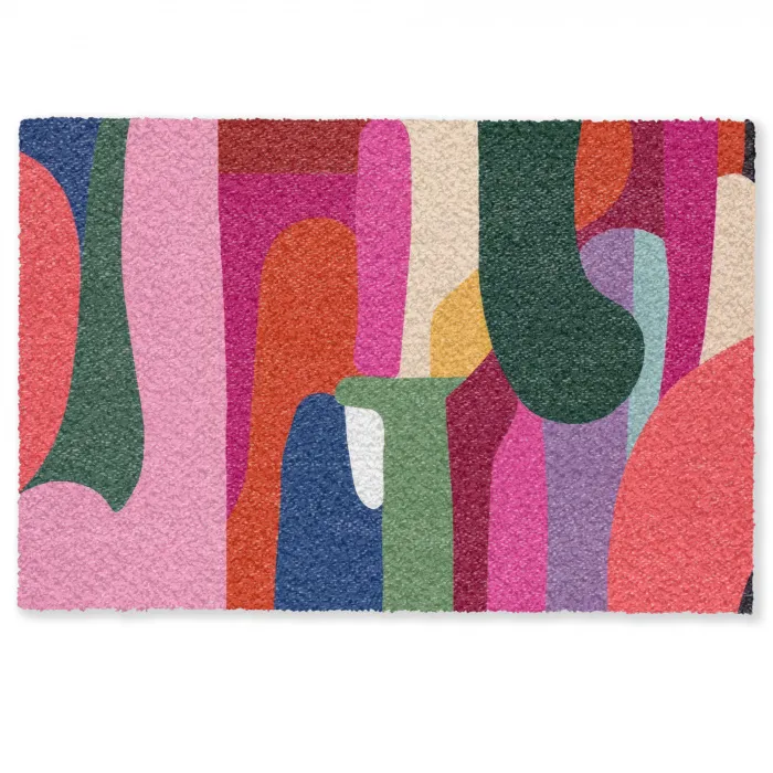Kleurvakken - Recht - Rond - Abstract Deurmat klein -zkaufland3d