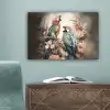 Papegaaien - Vogels - Natuur - Bloemen canvas 2cm klein -sfeer4