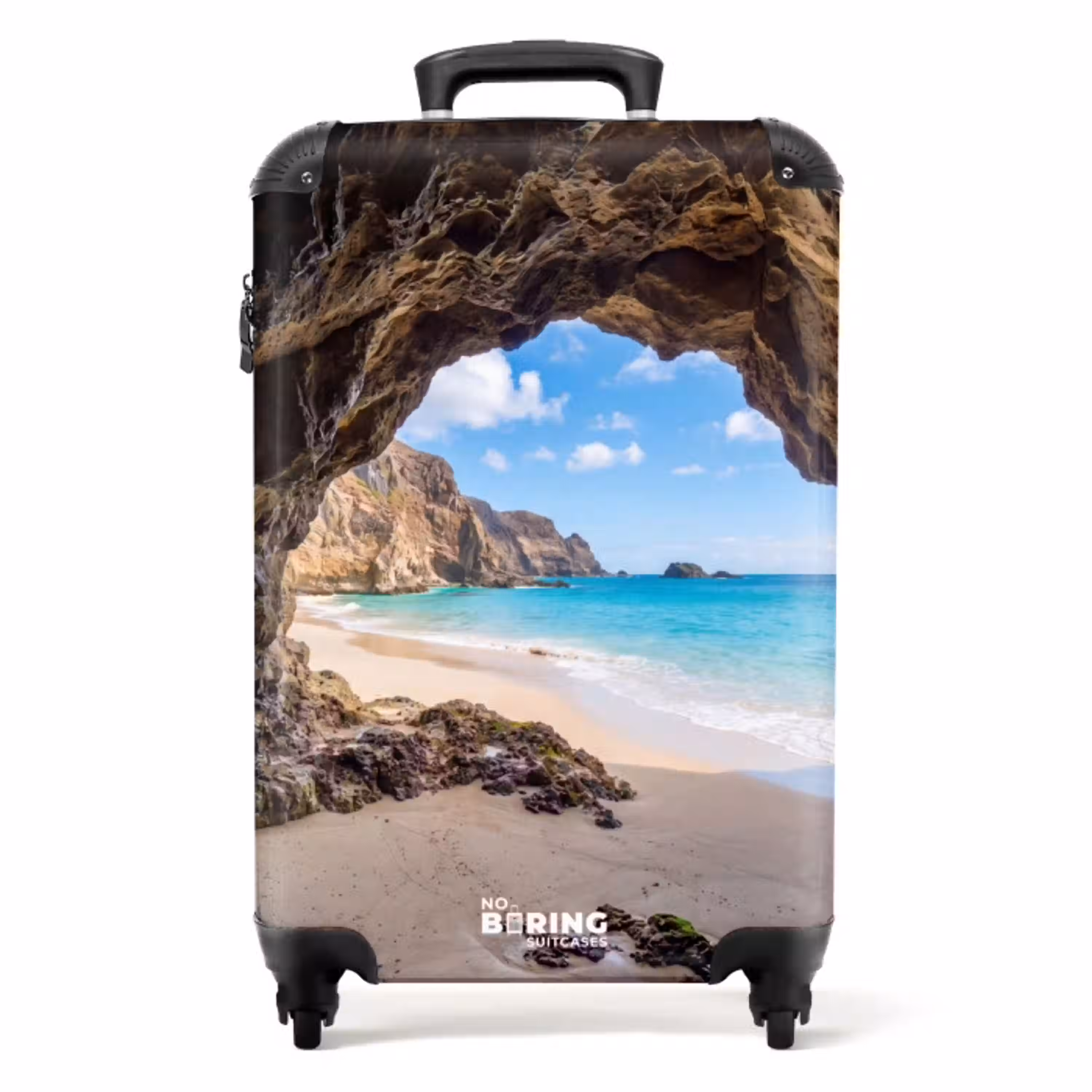 Grot - Strand - Zee - Blauw NBS - Handbagage koffer - Volwassenen Unisex middel -productfoto_recht