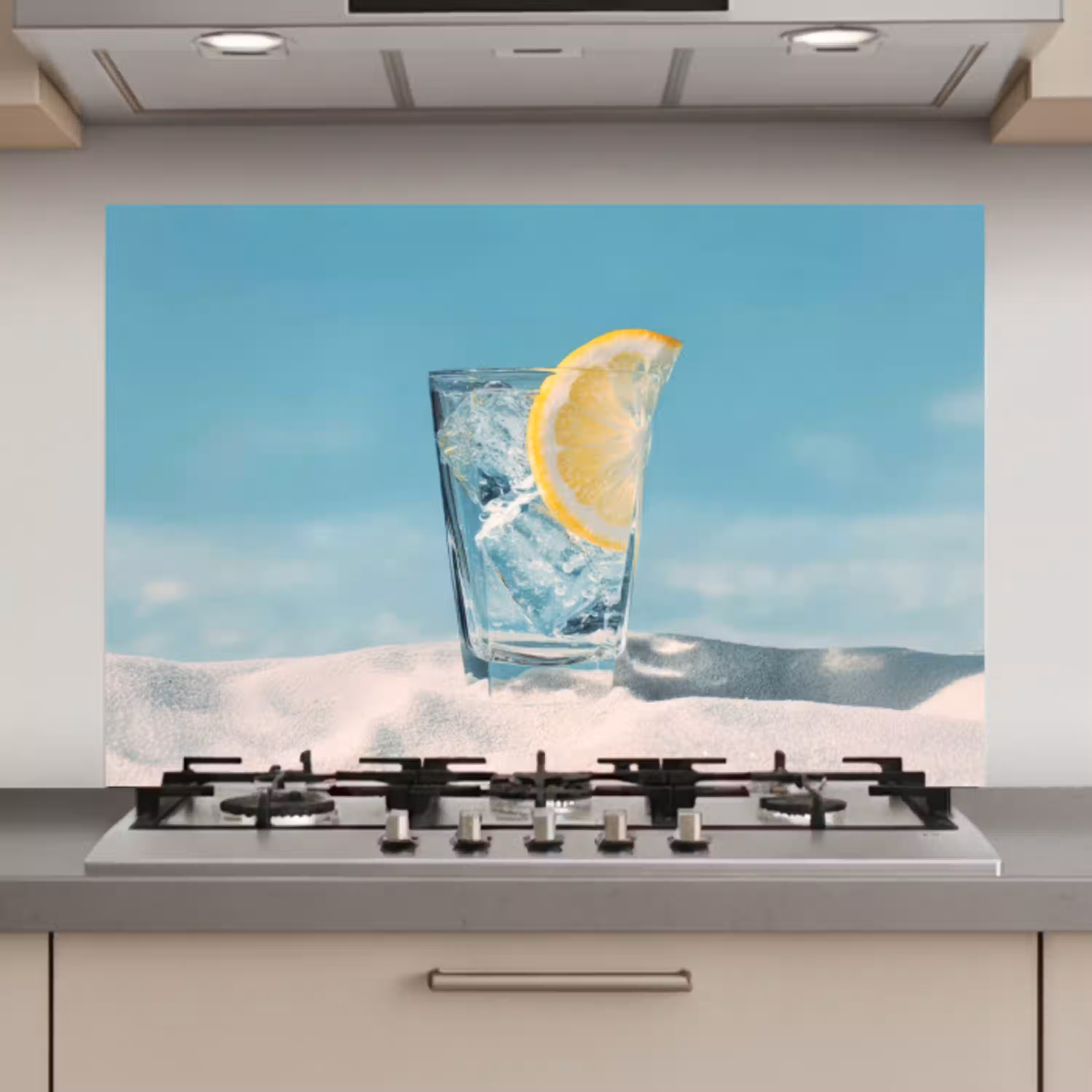 Glas - ijsblokjes - Citroen keuken achterwand spatscherm klein -3d_website