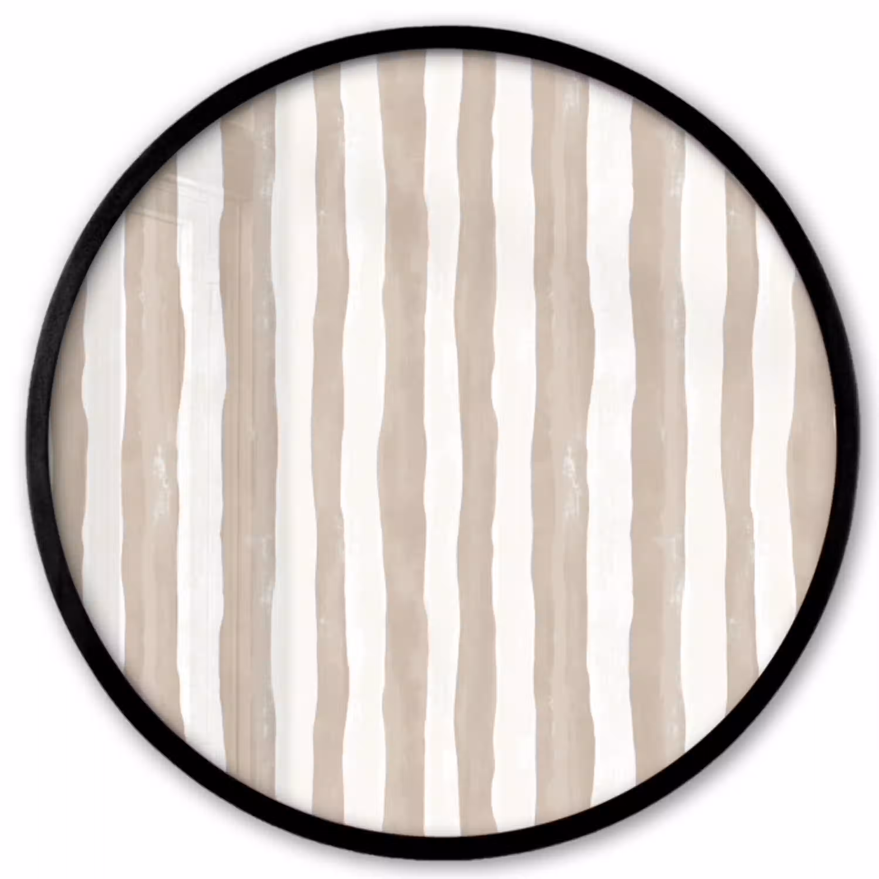 Minimalistisch - Strepen - Beige Fotolijst rond zonder passe partout klein 856 -3d