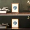 Ribbels - Blauw - Schelp Light Box met kabel (Tafellamp) klein -sfeer3