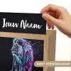 Leeuw - Kleuren - Zwart - Dieren Light Box met kabel (Kinderlampje) klein -USP_websiteprintNL