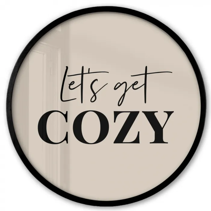 Beige - Winter - Quote - Cozy Fotolijst rond zonder passe partout klein -3d