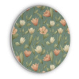Tulpen - Botanisch - Groen Akoestische PET Vilt - Rond klein 838 -3d