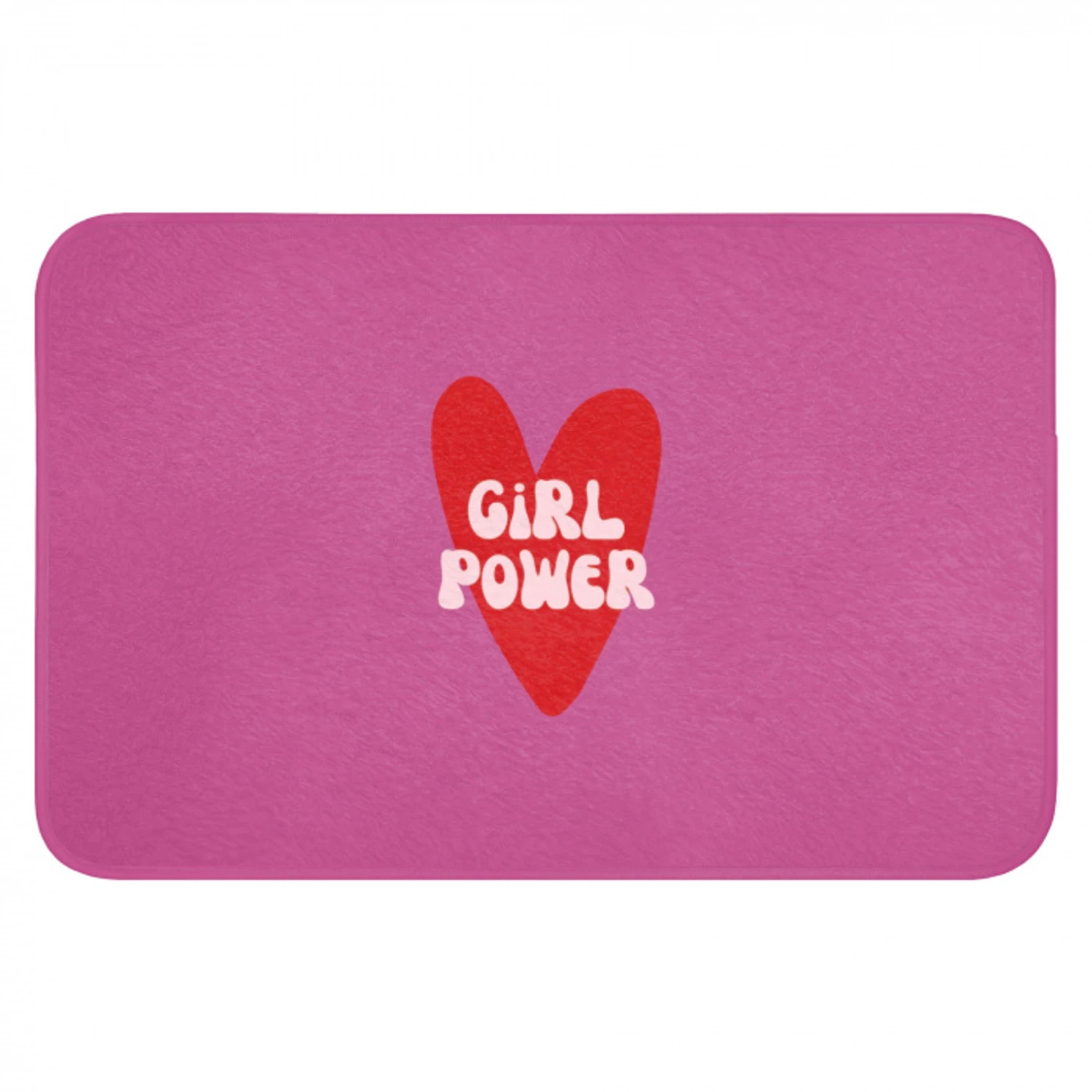 Girl power - Hart - Roze - Rood Badmat klein -3d
