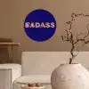 Badass - Panterpint - Schaduw - Roze Wandcirkel behangsticker klein -sfeer1