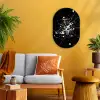 Verfspatten - Wit - Abstract - Explosie Wandcirkel Ovaal Forex klein -sfeer4