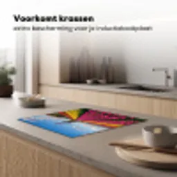 Tulpen - Holland - Molen - Kleurrijk Inductie beschermer vinyl 3mm middel -sfeer1
