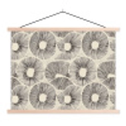 Cirkels - Patroon - Zwart textielposter latten blank klein 122 -3d