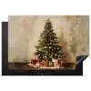 Kerstboom - Versierd - Kleurrijk Inductie beschermer vinyl 3mm klein -3d