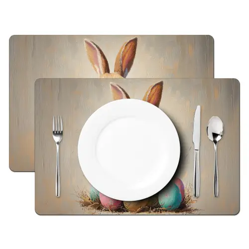 Paashaas - Pastel - Eieren Placemat vinyl groot -zzsfeer2_Kitchenyeah-website