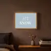 Sneeuw - Winter - Blauw - Let it snow Light Box met batterij (Wandlamp) middel -sfeer4