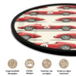 Raceauto - Retro - Rood Fotolijst rond zonder passe partout klein 856 -closeup_NL
