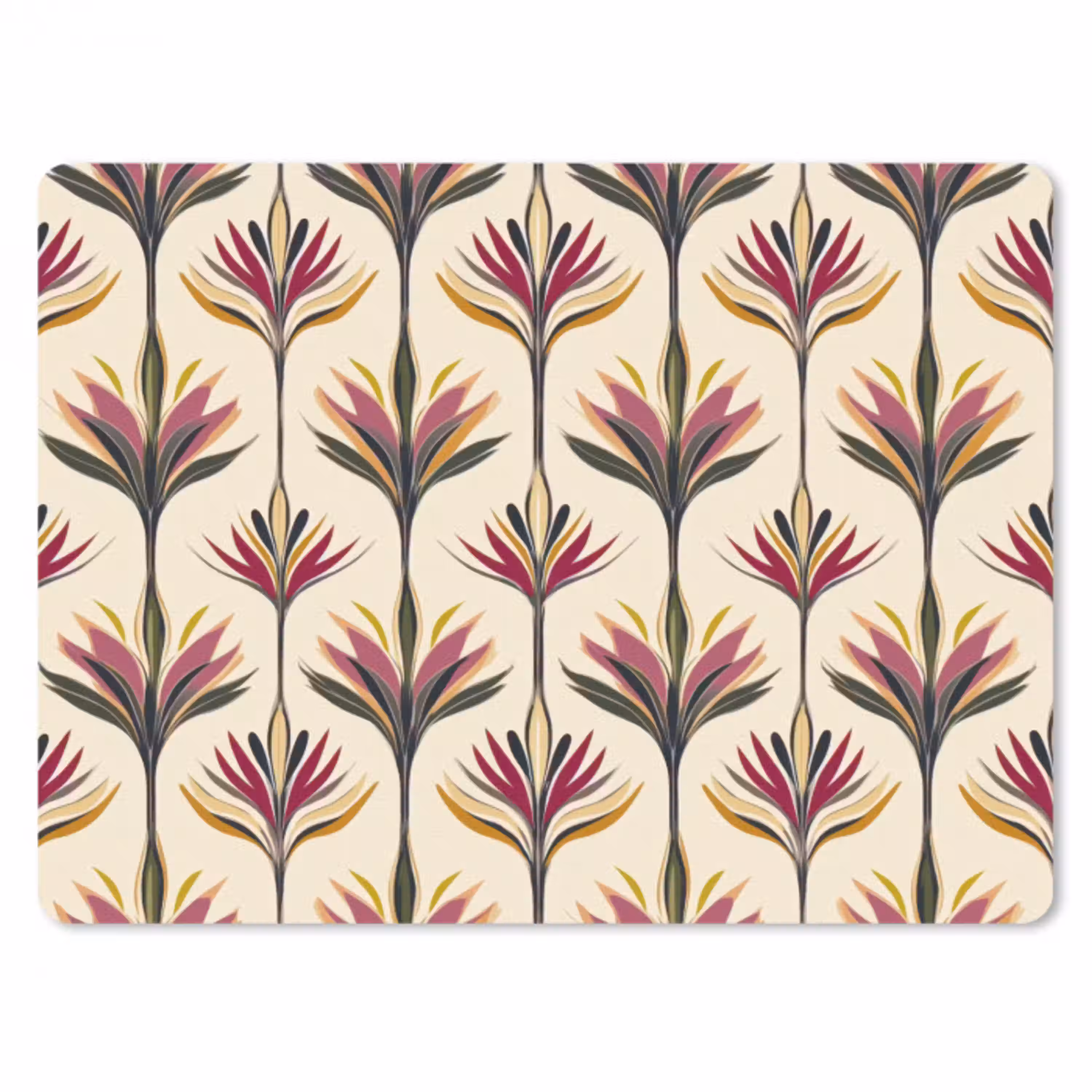 Waaier - Motief - Kleurrijk muismat rubber klein 262 -3d