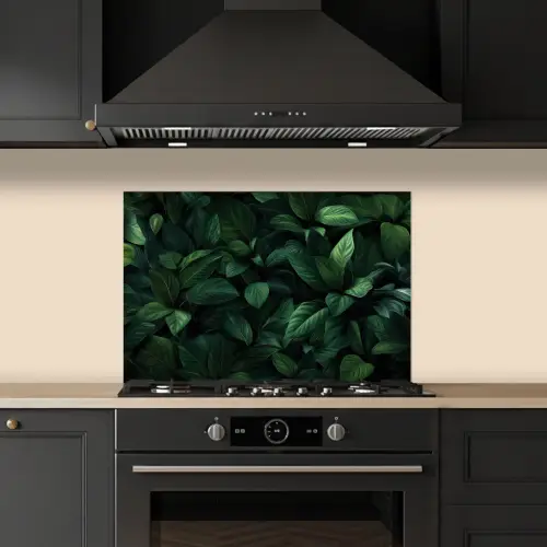 Bladeren - Ovaal - Groen - Nerven keuken achterwand spatscherm klein -sfeer1