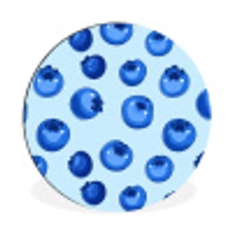 Bessen - Modern - Blauw Wandcirkel aluminium klein 190 -3d